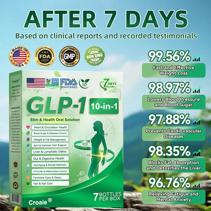 🇺🇸丨CROAIE® 𝐆𝐋𝐏-𝟏 10-𝐈𝐍-1 𝐇𝐞𝐚𝐥𝐭𝐡 𝐒𝐨𝐥𝐮𝐭𝐢𝐨𝐧 𝐎𝐫𝐚𝐥 𝐋𝐢𝐪𝐮𝐢𝐝  (𝐉𝐮𝐬𝐭 𝐨𝐧𝐜𝐞 𝐚 𝐝𝐚𝐲, 𝐯𝐢𝐬𝐢𝐛𝐥𝐞 𝐜𝐡𝐚𝐧𝐠𝐞𝐬 𝐢𝐧 7 𝐝𝐚𝐲𝐬） 💪 𝐅𝐨𝐫 𝐨𝐛𝐞𝐬𝐢𝐭𝐲, 𝐜𝐚𝐫𝐝𝐢𝐨𝐯𝐚𝐬𝐜𝐮𝐥𝐚𝐫 𝐡𝐞𝐚𝐥𝐭𝐡, 𝐝𝐢𝐚𝐛𝐞𝐭𝐞𝐬, 𝐬𝐥𝐞𝐞𝐩 𝐚𝐩𝐧𝐞𝐚, 𝐆𝐮𝐭 𝐇𝐞𝐚𝐥𝐭𝐡, 𝐣𝐨𝐢𝐧𝐭 𝐢𝐬𝐬𝐮𝐞𝐬, 𝐚𝐧𝐝 𝐦𝐨𝐫𝐞