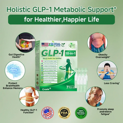 🇺🇸丨CROAIE® 𝐆𝐋𝐏-𝟏 10-𝐈𝐍-1 𝐇𝐞𝐚𝐥𝐭𝐡 𝐒𝐨𝐥𝐮𝐭𝐢𝐨𝐧 𝐎𝐫𝐚𝐥 𝐋𝐢𝐪𝐮𝐢𝐝  (𝐉𝐮𝐬𝐭 𝐨𝐧𝐜𝐞 𝐚 𝐝𝐚𝐲, 𝐯𝐢𝐬𝐢𝐛𝐥𝐞 𝐜𝐡𝐚𝐧𝐠𝐞𝐬 𝐢𝐧 7 𝐝𝐚𝐲𝐬） 💪 𝐅𝐨𝐫 𝐨𝐛𝐞𝐬𝐢𝐭𝐲, 𝐜𝐚𝐫𝐝𝐢𝐨𝐯𝐚𝐬𝐜𝐮𝐥𝐚𝐫 𝐡𝐞𝐚𝐥𝐭𝐡, 𝐝𝐢𝐚𝐛𝐞𝐭𝐞𝐬, 𝐬𝐥𝐞𝐞𝐩 𝐚𝐩𝐧𝐞𝐚, 𝐆𝐮𝐭 𝐇𝐞𝐚𝐥𝐭𝐡, 𝐣𝐨𝐢𝐧𝐭 𝐢𝐬𝐬𝐮𝐞𝐬, 𝐚𝐧𝐝 𝐦𝐨𝐫𝐞